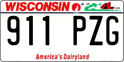 WI license plate 911PZG