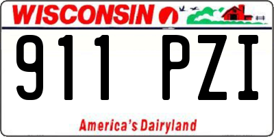 WI license plate 911PZI
