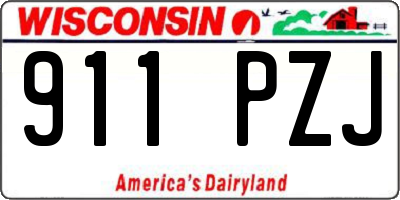 WI license plate 911PZJ