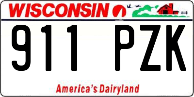 WI license plate 911PZK