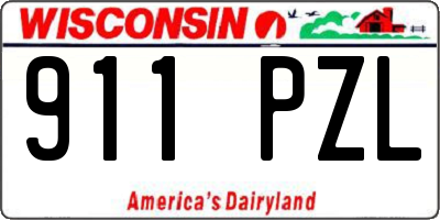WI license plate 911PZL