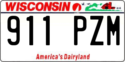 WI license plate 911PZM