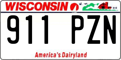 WI license plate 911PZN