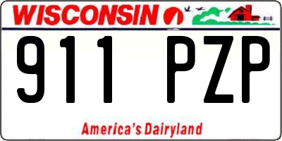 WI license plate 911PZP
