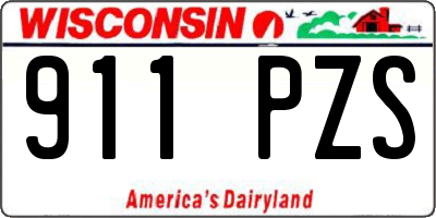 WI license plate 911PZS