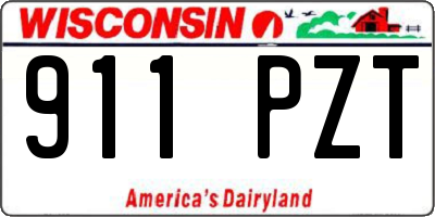 WI license plate 911PZT