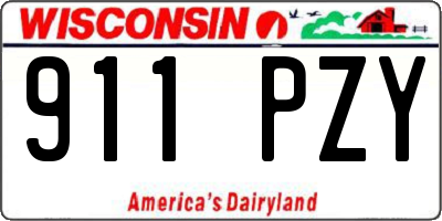 WI license plate 911PZY