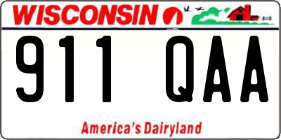 WI license plate 911QAA