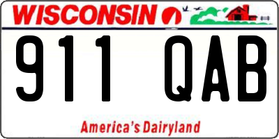 WI license plate 911QAB