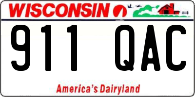 WI license plate 911QAC