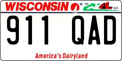 WI license plate 911QAD