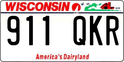 WI license plate 911QKR