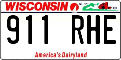 WI license plate 911RHE