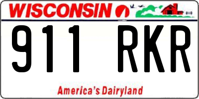 WI license plate 911RKR
