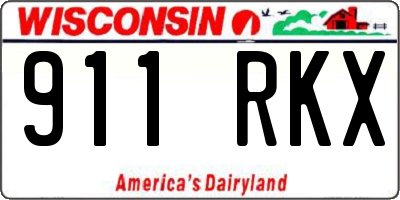 WI license plate 911RKX