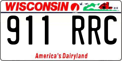 WI license plate 911RRC
