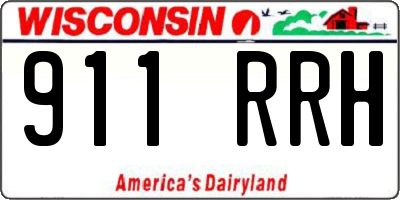 WI license plate 911RRH