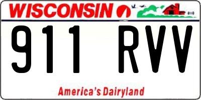 WI license plate 911RVV