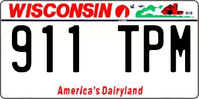 WI license plate 911TPM