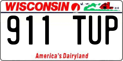WI license plate 911TUP