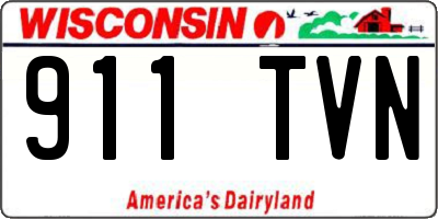 WI license plate 911TVN