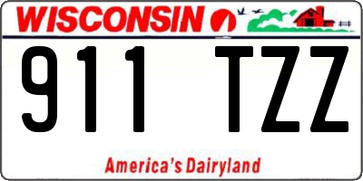 WI license plate 911TZZ