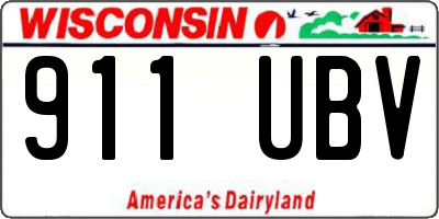WI license plate 911UBV