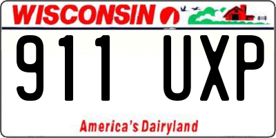WI license plate 911UXP