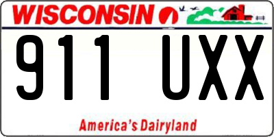 WI license plate 911UXX