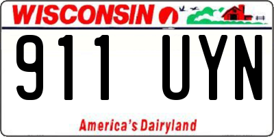 WI license plate 911UYN