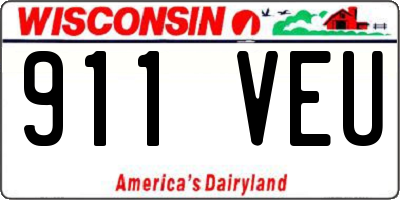 WI license plate 911VEU