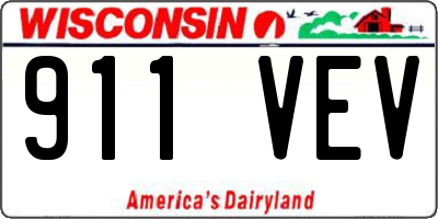WI license plate 911VEV