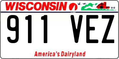WI license plate 911VEZ