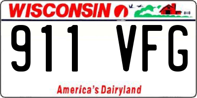 WI license plate 911VFG