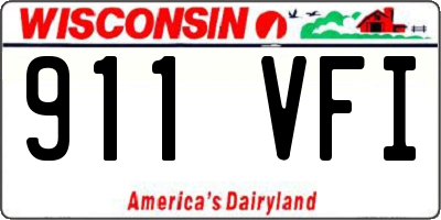 WI license plate 911VFI