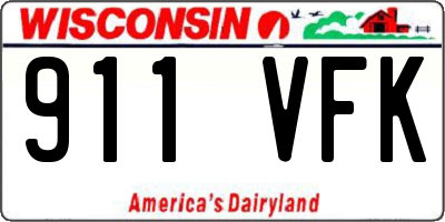 WI license plate 911VFK