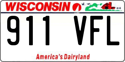 WI license plate 911VFL