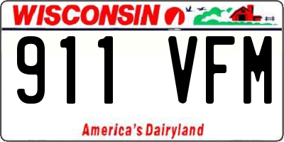 WI license plate 911VFM