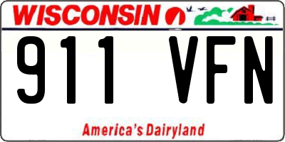 WI license plate 911VFN