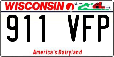 WI license plate 911VFP
