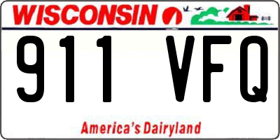 WI license plate 911VFQ