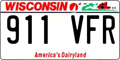 WI license plate 911VFR