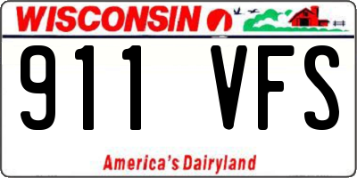 WI license plate 911VFS