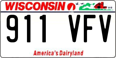 WI license plate 911VFV
