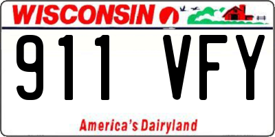 WI license plate 911VFY