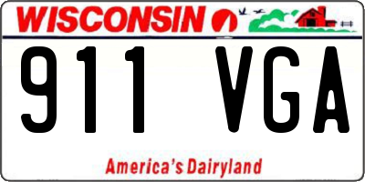 WI license plate 911VGA