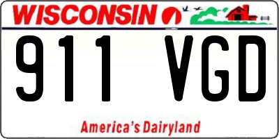 WI license plate 911VGD