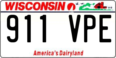 WI license plate 911VPE