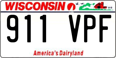 WI license plate 911VPF