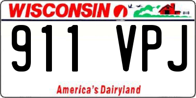 WI license plate 911VPJ
